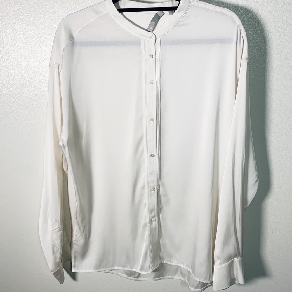 VINCE Band Collar Blouse